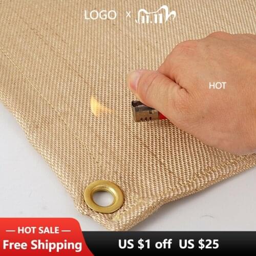 Camping Fireproof Cloth Grill Mat Picnic Barbecue Heat Insulation Pad Flame Retardant Glass Fiber Outdoor Blanket