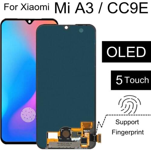 OLED Fingerprints For Xiaomi Mi CC9E LCD Display Touch Screen For Xiaomi Mi A3 MiA3 Lcd M1906F9SH/M1906F9SI