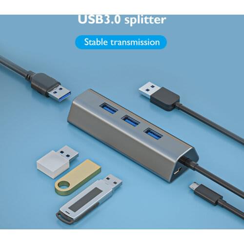 VODOOL USB HUB Splitter USB 3.0 HUB 4 Port Power Supply Adapter Multi Splitter Adapter for MacBook Laptop Computer USB Splitter