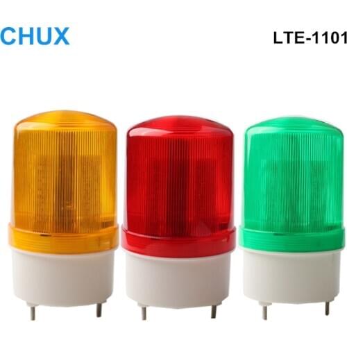 Strobe Signal Warning Lamp LTE-1101 12V 24V 220V Rotating Sound light LED Light small Flashing Light Security Alarm