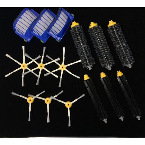 High Quality Bristle & Flexible Beater & Armed Brush Aero Vac Filters kit for iRobot Roomba 600 Series 620 630 650 660