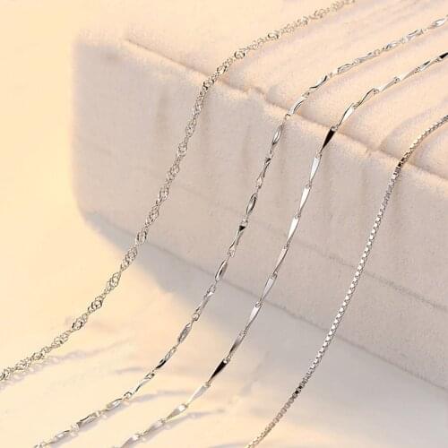 ZHIXI S925 Sterling Silver Fine Jewelry Necklace Sterling Silver Clavicle Pendant Chain For Women Wedding Gift X507