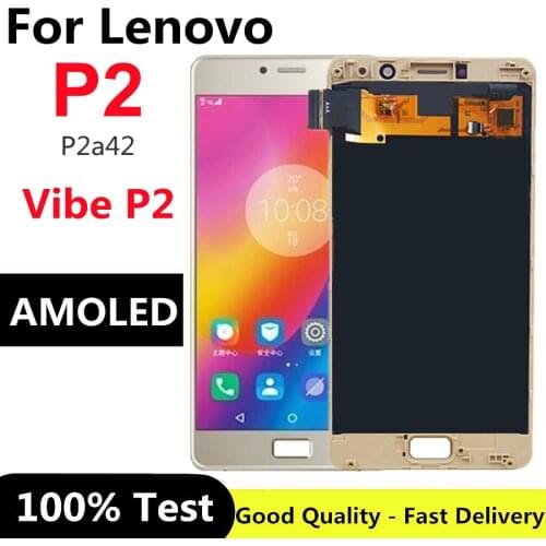 5.5" For Lenovo Vibe P2 P2c72 P2a42 LCD Display Touch Screen For Lenovo P2 LCD P2c72 P2a42 Display Touch Screen with frame