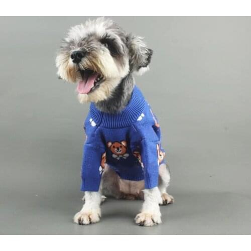 Dog Winter Clothes Cute Knitted Pet Clothes For Small Medium Dogs Chihuahua Puppy Pet Sweater Yorkshire Pure Dog Sweater B1350