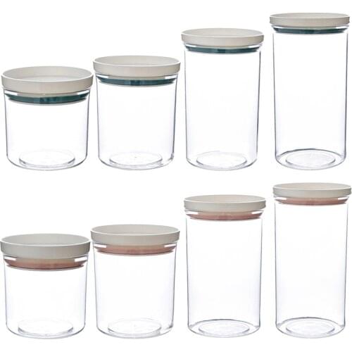 1PCS Transparent Plastic Storage Tank Sealed Tank Storage Box Japanese Kitchen Food Dry Grain Storage Box Storage Box