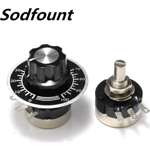 1pcs RV24YN20S single-turn carbon film potentiometer B102/B202/B502/B103/B203/B104 with scale knob