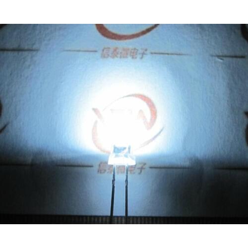 1000PCS/LOT white 5mm straw hat LED lamp beads super bright LED big core Light-emitting diodes (leds)