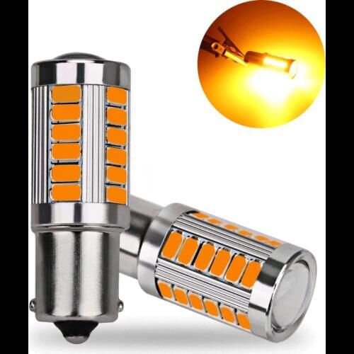 1156 5630 5730 BA15S 21W 33 Smd led Car Strobe Brake Bulbs Lights Reverse Daytime Lamps Red Yellow White 12V