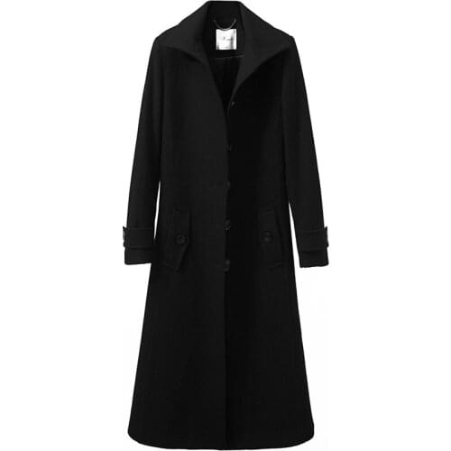 2020 Winter Jacket Women Wool Coat Female Vintage Long Jackets for Women Double Side Coats Casaco Feminino MY4206