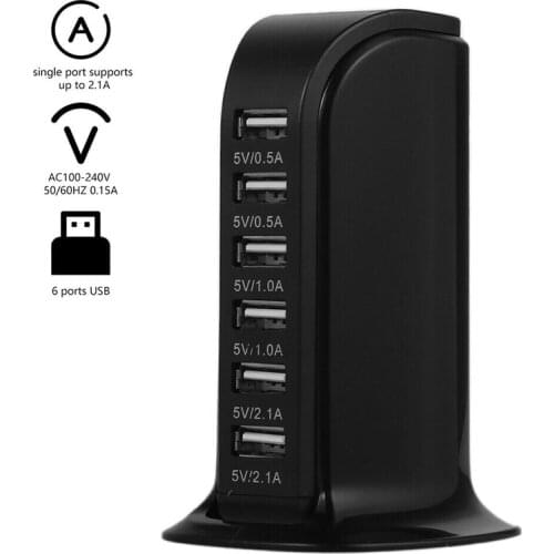 6 Port Charger USB Hub Multi-Function Chargers Station Power High Speed Adapter Splitter External Extension USB Hubs UK Plug New
