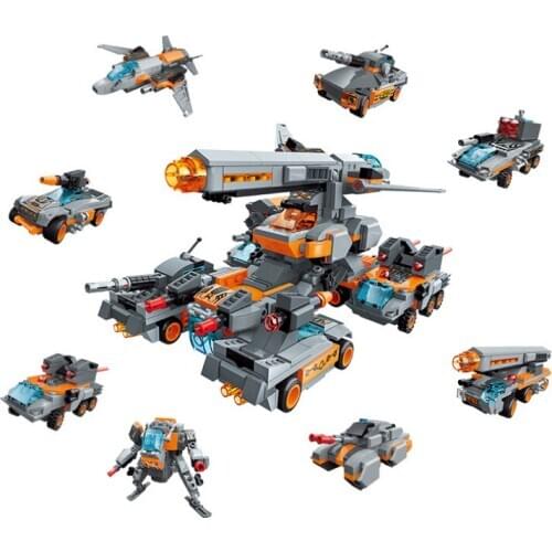 699Pcs Educational Building Blocks Toys For Kids Boys 6Years DIY Brithday Gift Present 41102 8 IN 1 Chariot Model Small Bricks