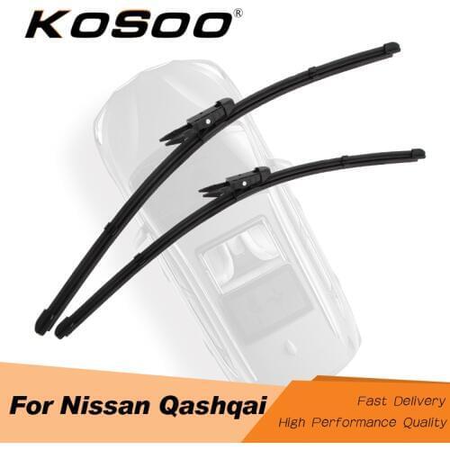 KOSOO For Nissan Qashqai j10/j11 Fit Pinch Tab/Hook Arms 2006 2007 2008 2009 2010 2011 2012 2013 2014 2015 2016 Auto Wiper Blade