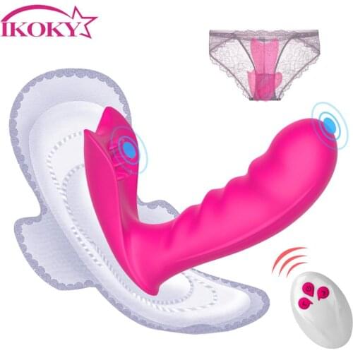 Wireless Remote Control G Spot Clitoris Stimulator Wearable Butterfly Dildo Vibrator Sex Toys for Women Adult Vagina Massager