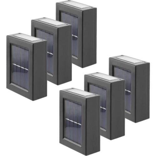 GTBL 6Pcs Solar Wall Lamp Outdoor Garden Waterproof Household Wall Lamp Light Decorative Garden Lamps Hiking and Camping