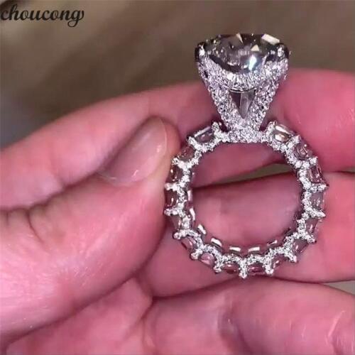 Unique Water Drop 8ct Sona cz Ring Original 925 Sterling Silver Engagement Wedding Band Rings for women men Luxury Party Jewelry