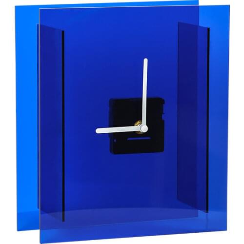 Nordic Creative Table Clock Blue Square Luxury Office Desk Clock Silent Watches Modern Decoration Living Room Bedroom Gift Ideas