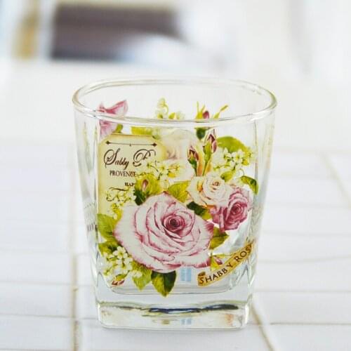 8x9cm Capacity 295ml Square cup Korea Japanese sake cup withstand 120 ℃ heat glass cup