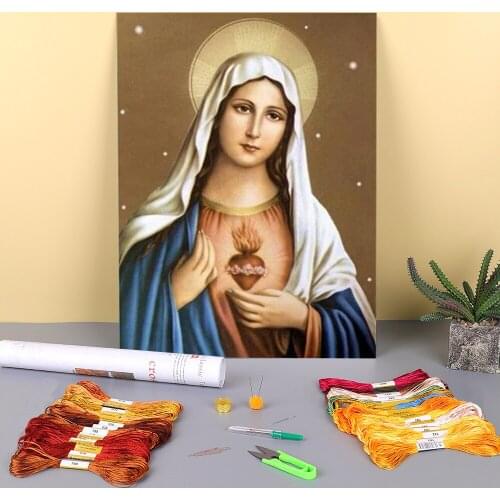 Region Icons Printed Canvas 11CT Cross-Stitch Embroidery Set DMC Threads Craft Handicraft Sewing Hobby For Adults Different