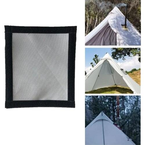 Camping Tent Wood Fire Stove Smoke Chimney Stove Tube Fire Road Anti-scalding Ring Protection Ring Tent Tools Bike Accessories