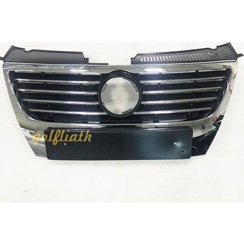 Front bumper Center Grille upper grills Car Styling Chrome For Volkswagen For V W Passat B6 2006-2011