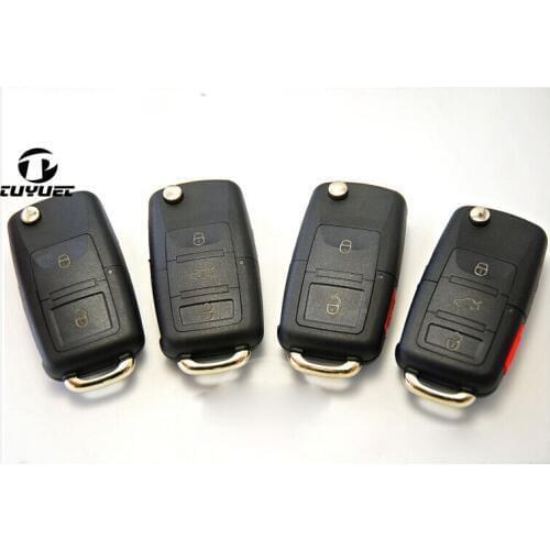 2/2+1/3/3+1 Buttons Remote Flip Folding Car Key Shell for VW MK4 Bora Golf 4 5 6 Passat Polo Bora Touran