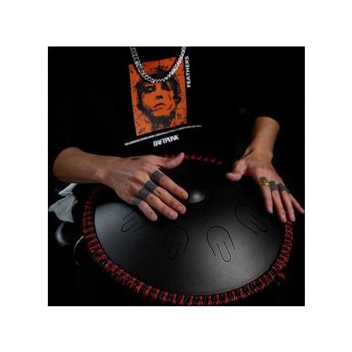 Hluru Steel 14 Inch 9 Note Tongue Drum D Minor Handpan Percussion Instrument Hand Drum