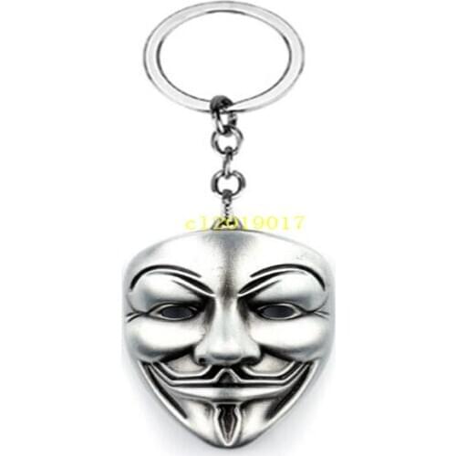 V for Vendetta Key Chain Women Men Pendant Mask Keychain Key ring Movie Ring Holder Gifts Jewelry 4styles