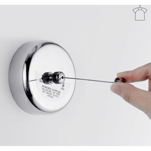 Wall Mount 304 Stainless Steel Clothesline Folding Clothes Horse Extendable Laundry Hanger Retractable Drying Rack Clothes Rope