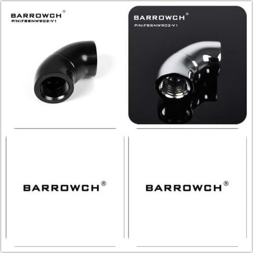 Barrowch FBSNW902-V1 Rotary Fittings,90 degree Snake Rotary Adapter ( Male to Male ),water cooler heatsink gadget
