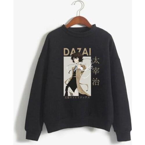 Bungo Stray Dogs Osamu Dazai Printing Funny Hooded Anime Sweatshirt Unisex