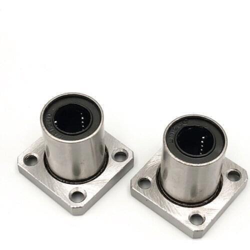 10pcs/Lot LMK6UU LMK6 Square Flange Linear Bearing Ball Bushing 6x12x19mm for 6mm Linear Motion Shaft Rod CNC Parts