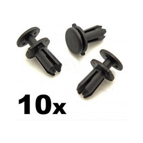 10x For Audi 5mm Plastic Rivets- Trim Clips for Bonnet Seal, Bumper, Spoiler & Dash