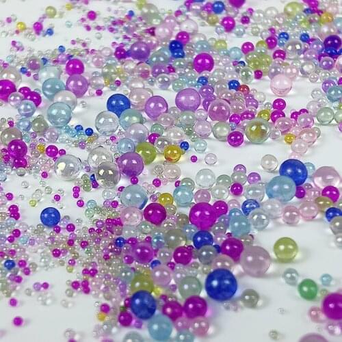 30g/bag 0.45-3mm Multicolor Miniature Glass Bead No Holes For Gift Box Jar Filler Jewelry Making Nail Art Handicrafts Material
