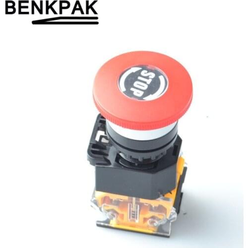 LA38-11ZS stop Mushroom Head Emergency Stop Button Switch Self-Locking 22mm