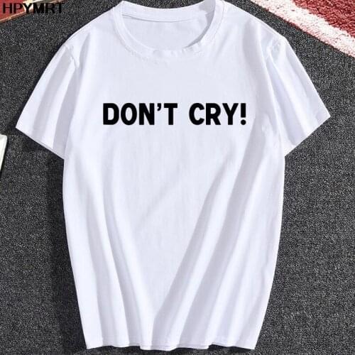 Don't Cry Letter Print T-shirt Women Harajuku Graphic Tee Short sleeve Fashion Casual Tshirt Female O-neck Tops T shirt Clothing