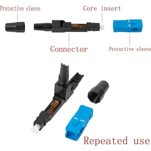 Hot Sale Single-Mode Optical Fiber quick connector SC UPC Fiber Optic Fast Connector upc 50PCS 100PCS