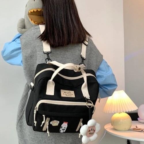 Hot Sac A Main Femme Fashion Suede Leather Design Nylon Strap Womens Backpack Female Hairball Shoulder Bags For Women Mochila