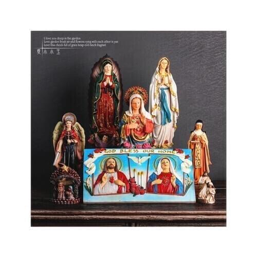 Christianity, Catholicism, icons, Virgin Mary, church resin ornaments, cross ornaments