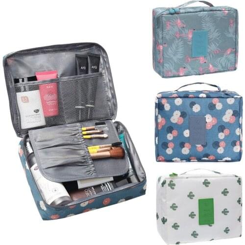 Korean Cosmetic Bag Makeup Organizer Makeup Bag Colorful Portable Double-Layer Lady Wash Bags Waterproof Travel Storage Bag