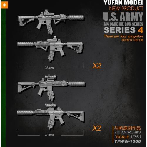 YuFan Model 1/35 Resin soldier accessories (4piece) YFWW-1866