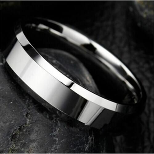 MOREDEAR 4mm 6mm 8mm Bright and Dull Polish Silver Color Titanium Ring For Men and Women Couple Ring