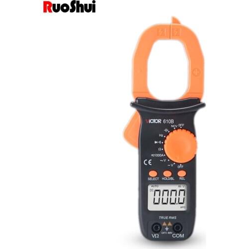 RuoShui VC610B AC DC ClampMeter 4000 Counts Diode Continuity Multimeter NCV True RMS Capacitance Frequency Electrical