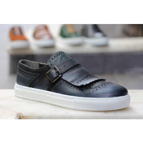 Genuine Leather Men Shoes Autumun Outdoor Men Sneakers Leather Casual Shoes Waterpoof and Comfortable 100% Leather Sneakers