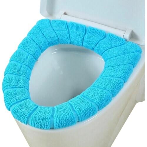 Kid/Adult Bathroom Filling Soft Thickened Seat Pads Washable Warmer Toilet Mat Cover Winter Comfortable 30cm Seat Cushion