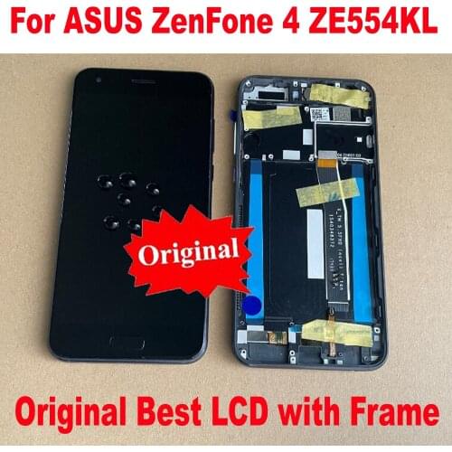 Original Best Sensor For ASUS ZenFone 4 ZE554KL Z01KDA Z01KD IPS LCD Display Screen With Frame+Touch Panel Digitizer Assembly