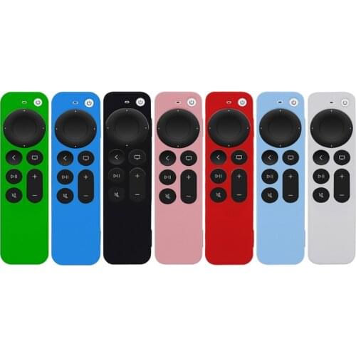 Shockproof Anti-slip Protective Sleeve Case Cover Drop-proof Suitable for A-pple TV 4K 2nd Gen Siri Remote Soft Silicone