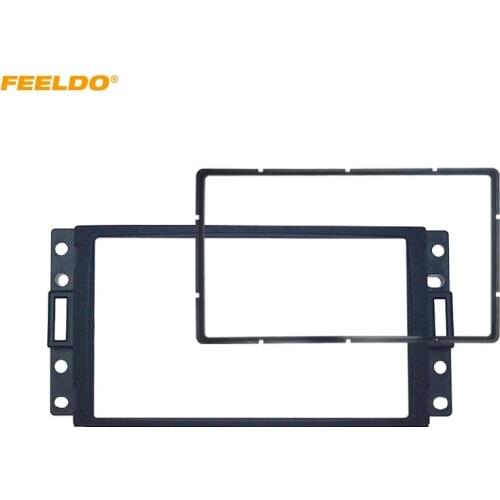 FEELDO Car Refitting CD DVD Radio Fascia Frame for HUMMER H3 2DIN Stereo Dash Face Plate Frame Panel Mount Kit #5228