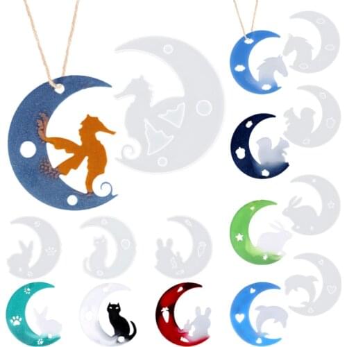 Moon Silicone Casting Molds Jewelry Tools For DIY Resin Pendants Jewelry Uv Epoxy Artcraft Handmade Making