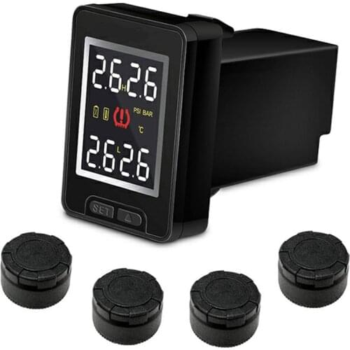 8Bar Car TPMS For Honda Tire Pressure Monitoring System Auto Alarm Real-Time Display 4PCS Sensors Tyre Monitor Waterproof