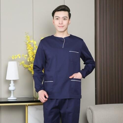 Pet Grooming Nursing Scrubs Set Spa Uniforms Unisex V-Neck Work Clothes Set Medical Suits Clothes Scrubs Tops and Pants